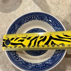 Set of 3 small blue willow bowls-5 1/2” unmarked